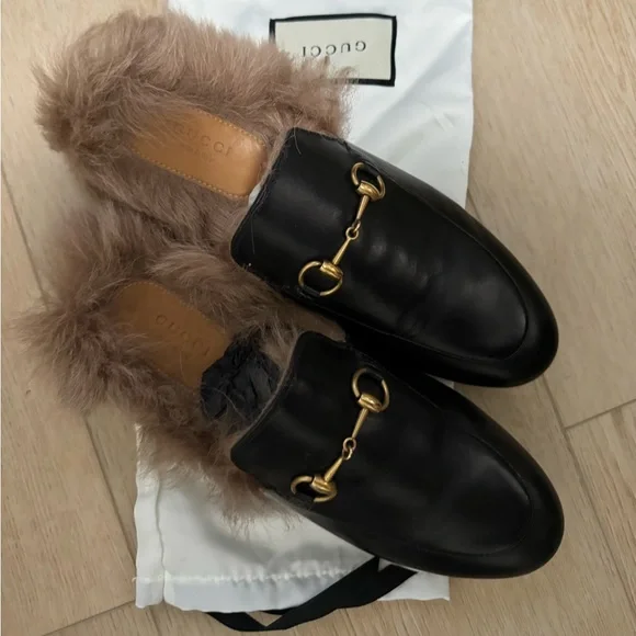 Gucci | Shoes | Gucci Princetown Genuine Shearlingloafer  display picture 2